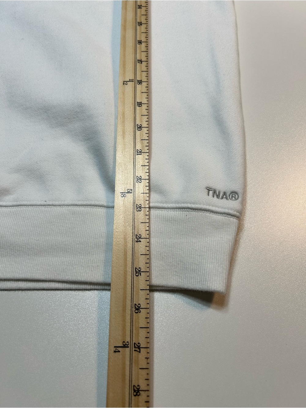 Aritzia Tna Cozy Fleece Boyfriend Polo Pullover Sweatshirt White - Picture 7 of 9